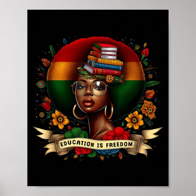 Är utbildningsfrihet svarta historikens månad poster (Framsidan)