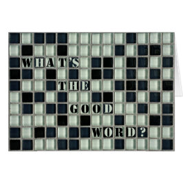 Är vad det bra ord? hälsningskort