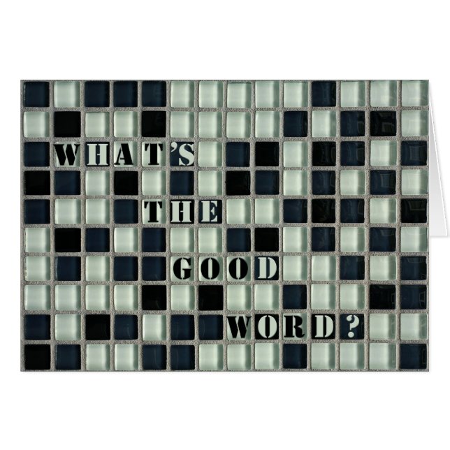 Är vad det bra ord? hälsningskort (Framsidan Horizontal)