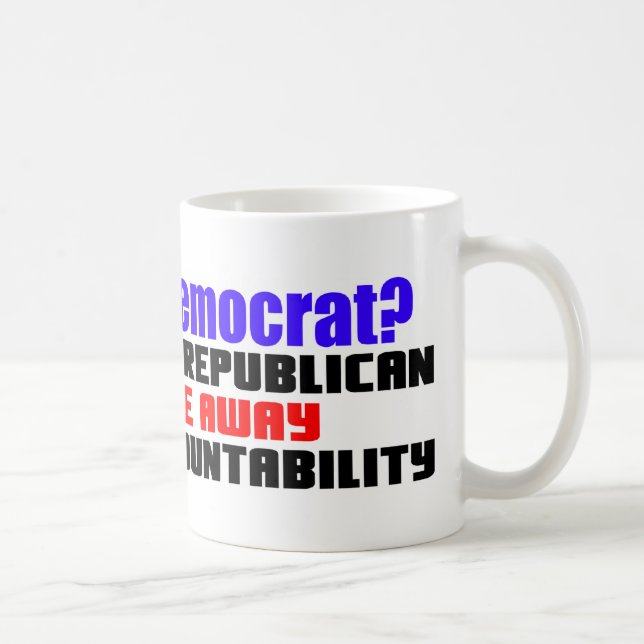 Är vad en demokrat? kaffemugg (Höger)