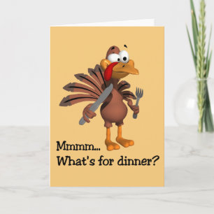 Är vad för middag? Thanksgivingkort Helgkort