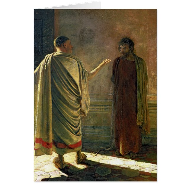 Är vad sanning?  1890 hälsningskort (Framsidan)