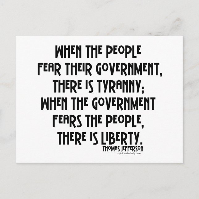 Är vad Tyranny…? Vykort (Framsida)