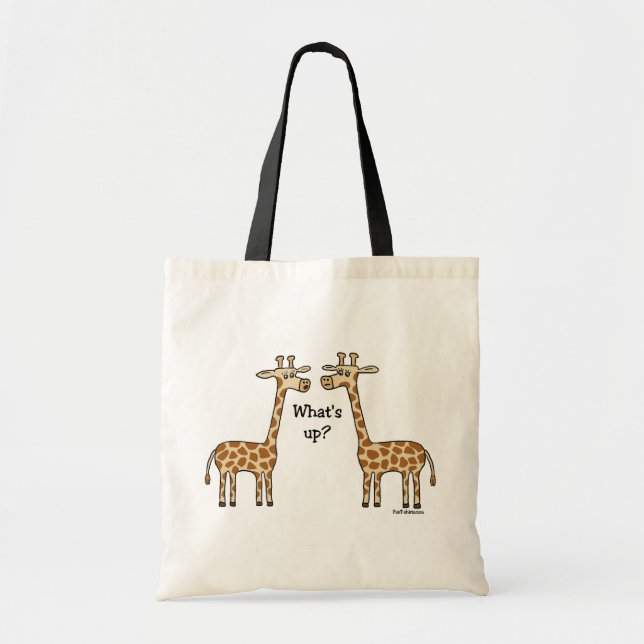 Är vad upp? Girafftotebag Tygkasse (Framsidan)