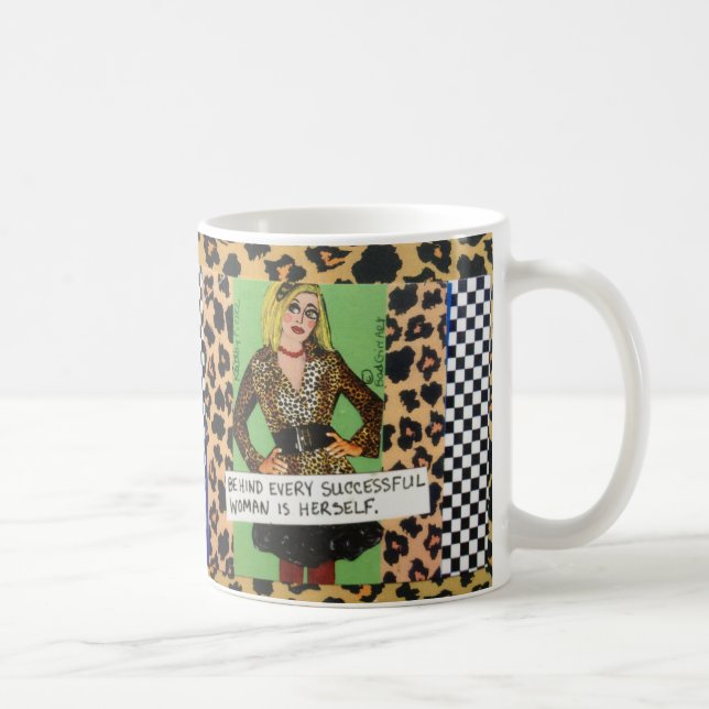 ÄR VARJE LYCKAD KVINNA FÖR MUG-BEHIND HON SJÄLV KAFFEMUGG (Höger)