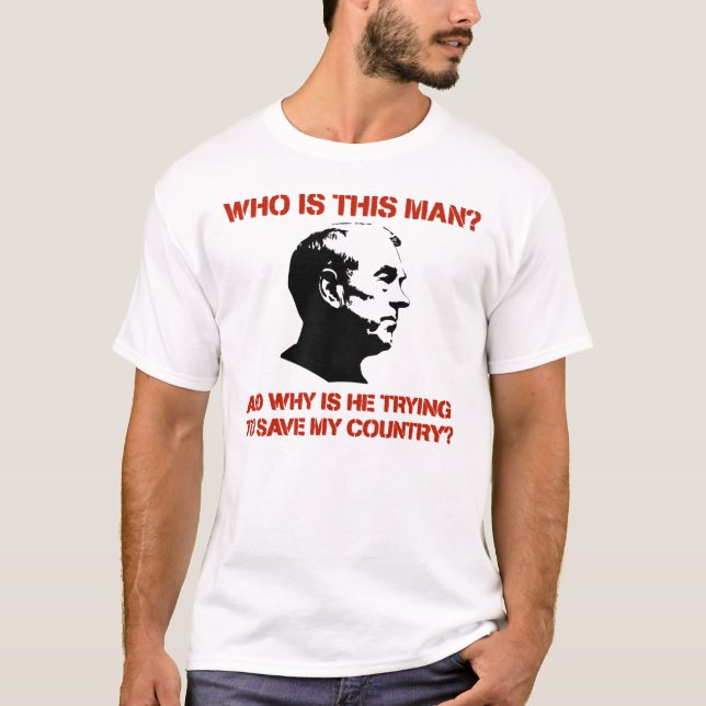 Är vem denna man? Ron Paul skjorta Tröja (Framsida)