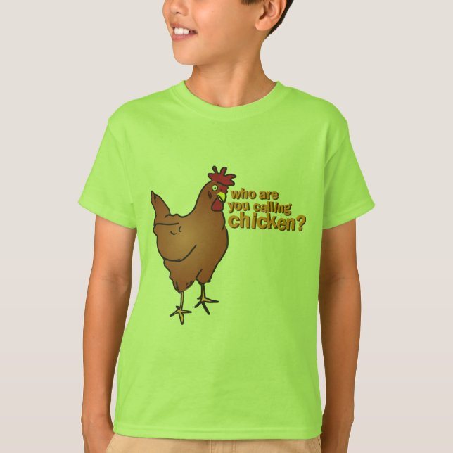 Är vem dig som kallar höna? RÖTT T-shirt (Framsida)