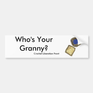 Är vem din Granny? Virkningbefrielsen beklär Bildekal
