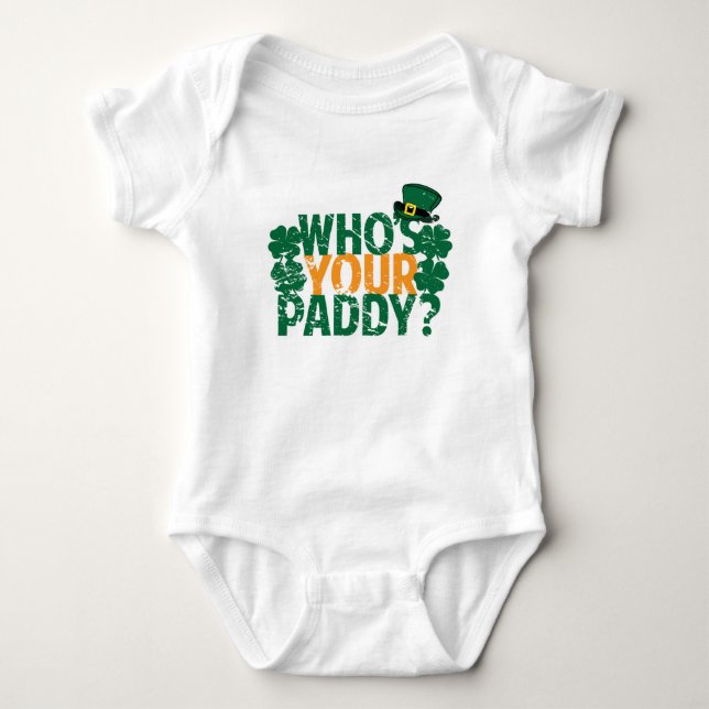 Är vem din irländare? Roliga Sts Patrick dag T-shirt (Framsida)