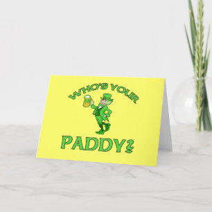Är vem din irländare? St patricks dayhumor Kort