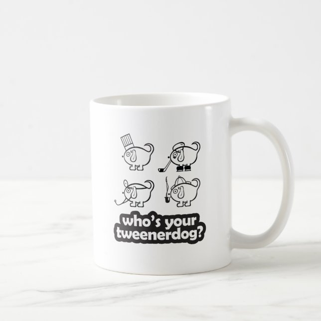 är vem din tweenerdog? mugg för design 2 (Höger)