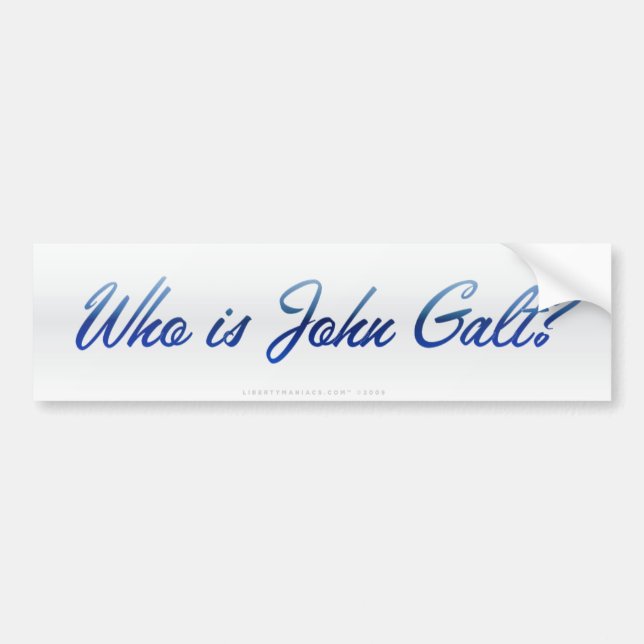 Är vem John Galt? Bildekal (Framsidan)