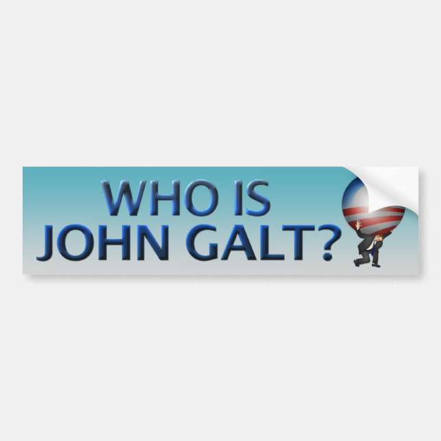 Är vem John Galt? Bildekal (Framsidan)