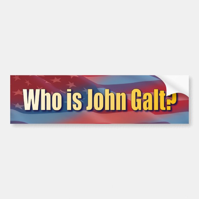 Är vem John Galt? Bildekal (Framsidan)