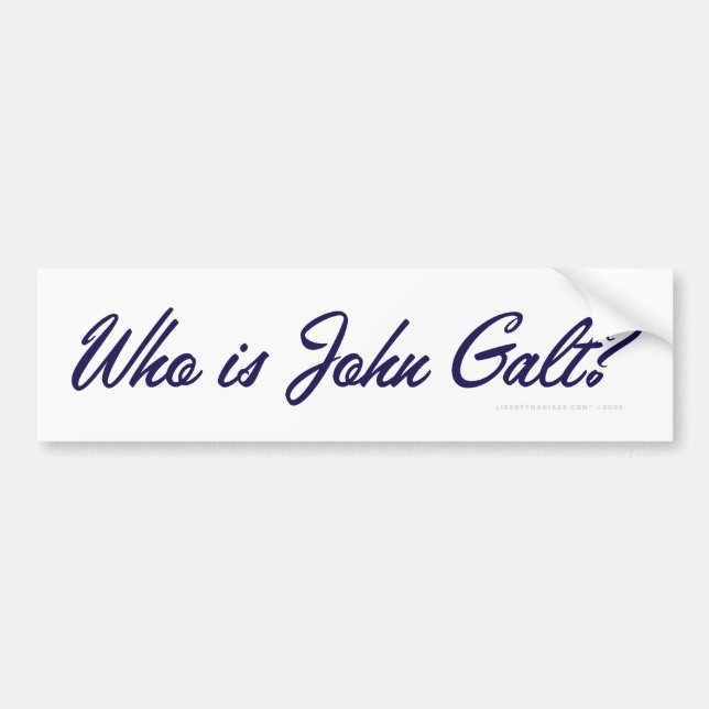 Är vem John Galt? Bildekal (Framsidan)