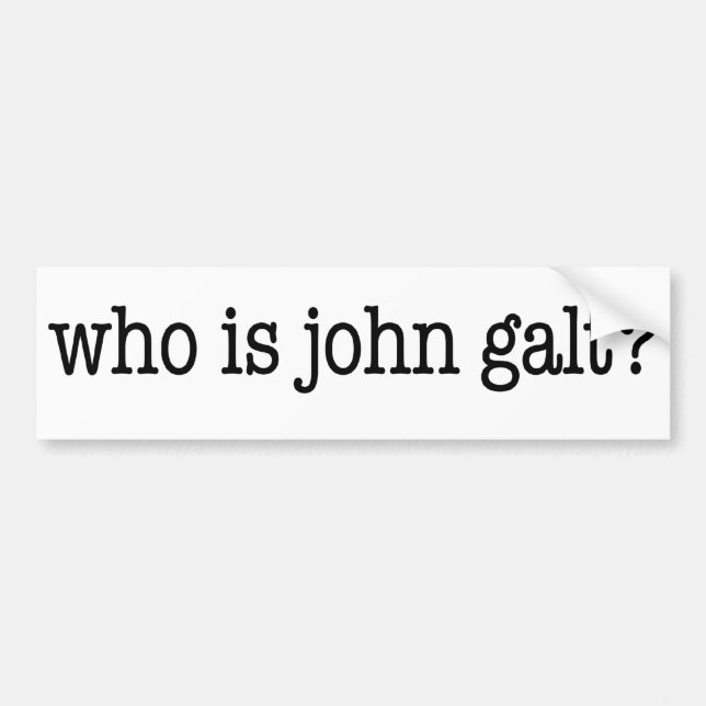 är vem john galt? bildekal (Framsidan)