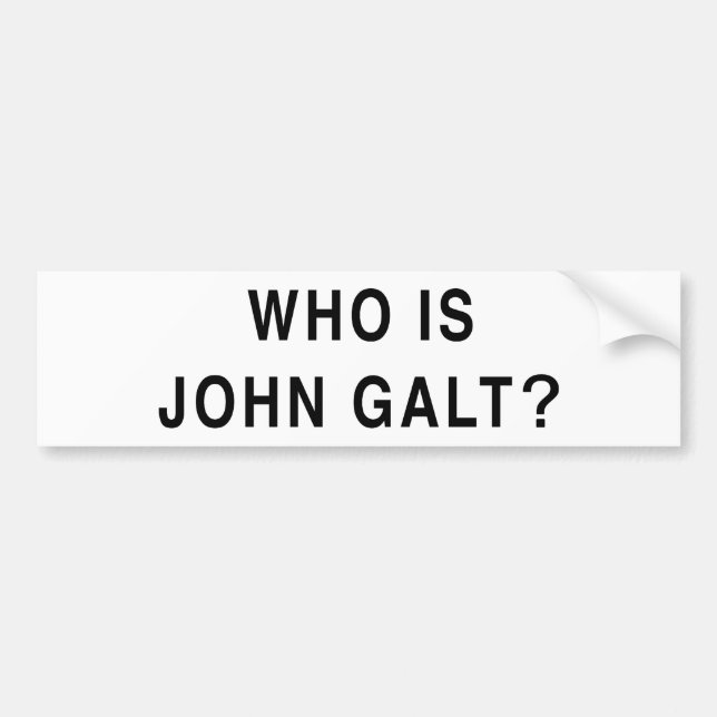 Är vem John Galt? Bildekal (Framsidan)