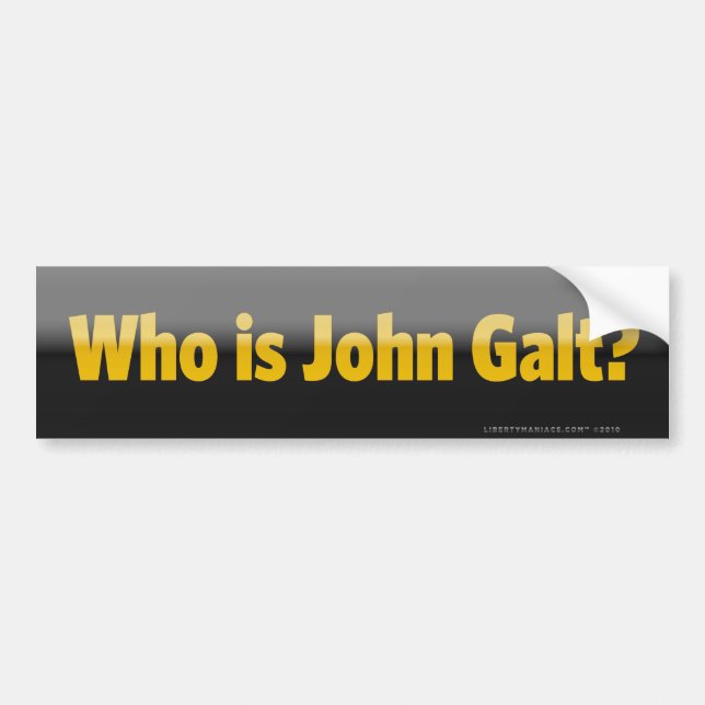 Är vem John Galt? Bildekal (Framsidan)