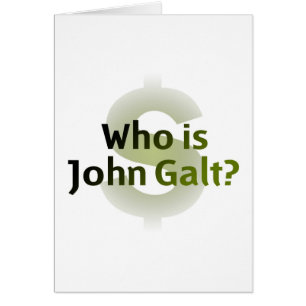 Är vem John Galt? Pengarsymbol Hälsningskort