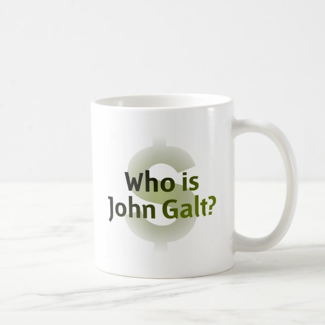 Är vem John Galt? Pengarsymbol Kaffemugg (Höger)