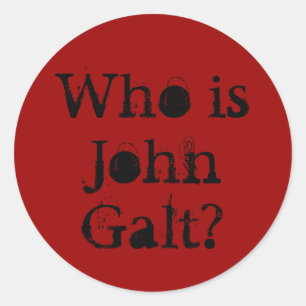 Är vem John Galt? Runt Klistermärke