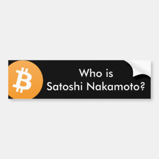 Är vem Satoshi Nakamoto? Bitcoin bildekal