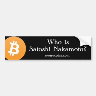 Är vem Satoshi Nakamoto? Bitcoin bildekal v2