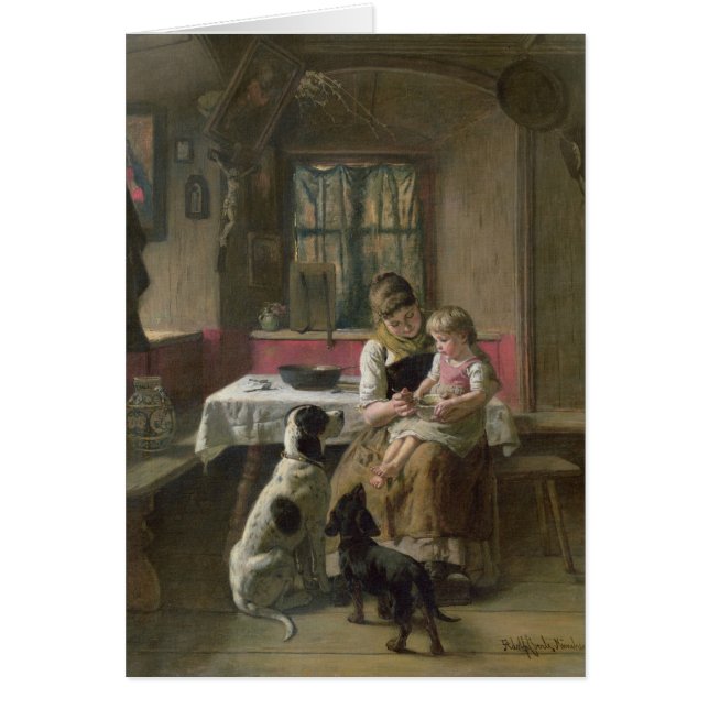 Är vems middag det? hälsningskort (Framsidan)