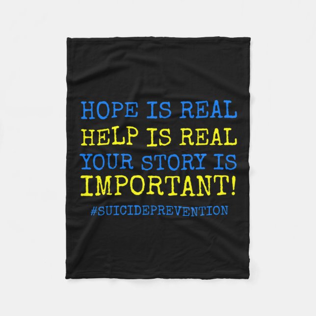 Är verkligt självmordsförebyggande - fleecefilt (Framsidan)