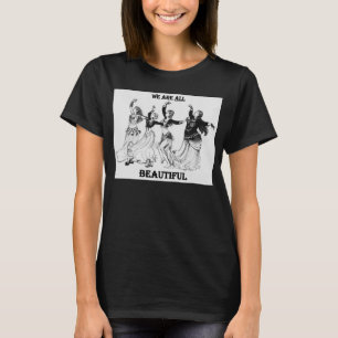 "Är vi alla den härliga" Plus-Formatet V-Nacken Tee Shirt