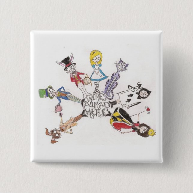 "är vi alla tokiga här" knäppas knapp (Framsida)