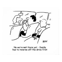 Är vi där än? Funny underordnad Tecknad