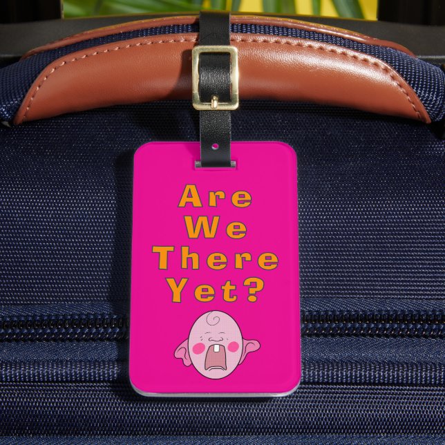 Är vi där än? Resemedföljande bagagemärkning Bagagebricka (Framsida Insitu 2)