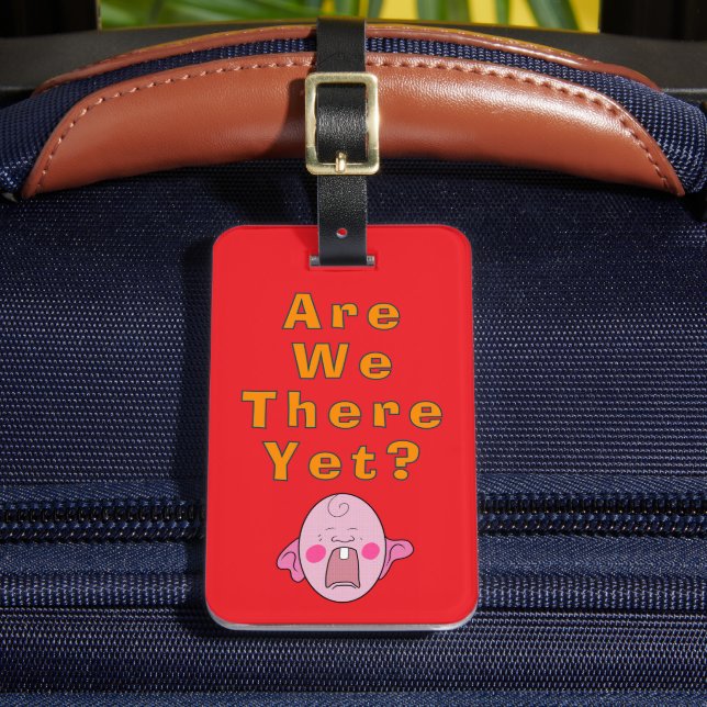 Är vi där än? Resemedföljande bagagemärkning Bagagebricka (Framsida Insitu 2)