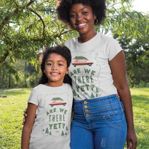 Är vi där än? Vintage Rosa Retro-biljul T Shirt