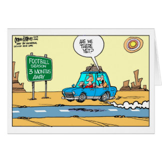 Är vi där ännu? hälsningskort