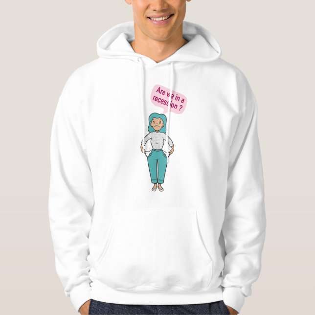 Är vi i en recession? hoodie (Framsida)