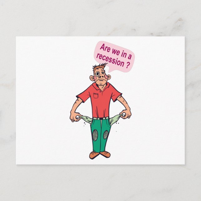 Är vi i en recession? vykort (Framsida)