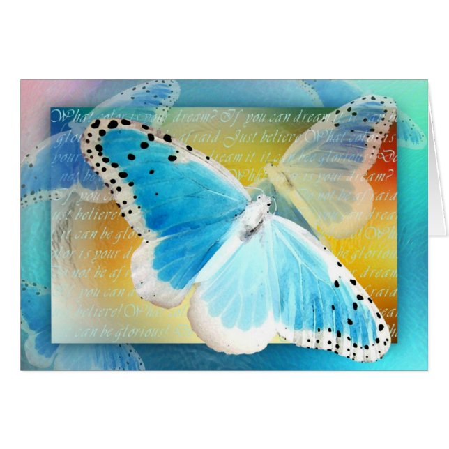 Är vilken färg din dröm? hälsningskort (Framsidan Horizontal)