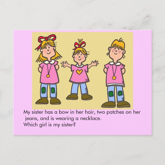 Är vilket min syster? vykort (Framsida)