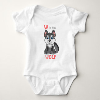 "Är W för den VARG" barnskjortan Tee Shirt