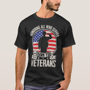 Ära alla som har tjänstgjort Tack Veteranpresent T Shirt