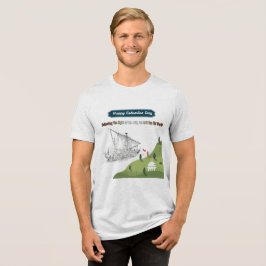 Ära åt Columbus vit fläck T Shirt