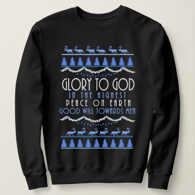 Ära åt Gud i det Högsta jul Tee Shirt (Design framsida)