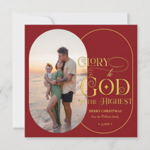 Ära åt Gud Religiös 2 Foto manus Kristendom Julkort
