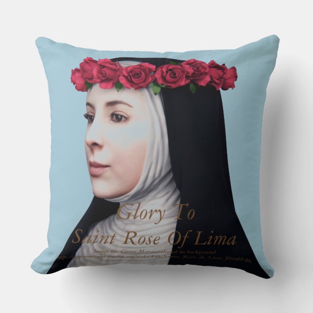 Ära åt Sankta Rosa av Lima Kudde (Framsida)