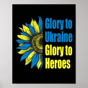 Ära åt Ukraina Ära åt Hjältar Solfrö U Poster