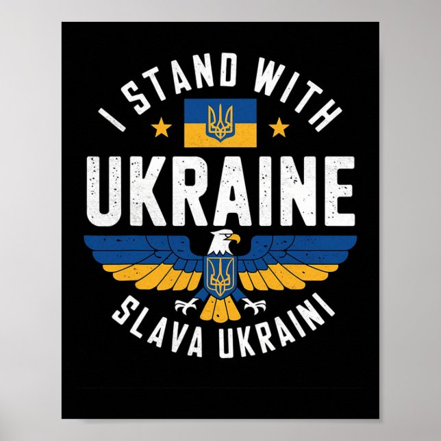 Ära åt Ukraina Örn Design Pro-ukraina Frihet  Poster (Framsidan)