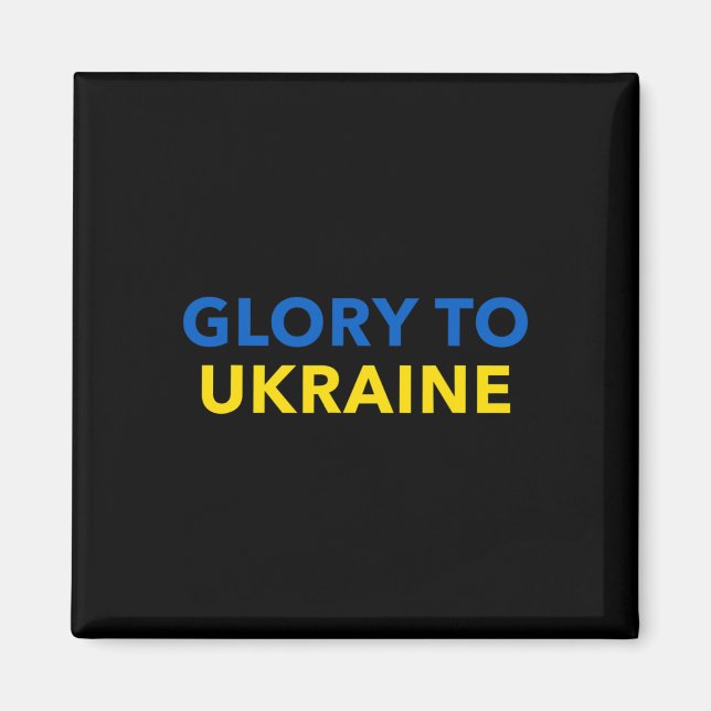 Ära åt Ukraina - Slava Ukraini  Magnet (Framsidan)