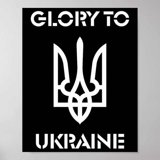 Ära åt Ukraina Zelensky-inspirerad vapensköld De Poster (Framsidan)